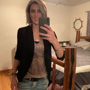 Women’s black sweater shrug 3/4 length sleeve